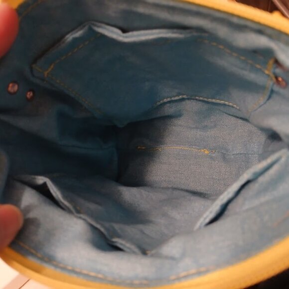 New Rainbow Clouds Sky print Crossbody Purse Bag Small Blue Pink Yellow Green - Picture 11 of 11